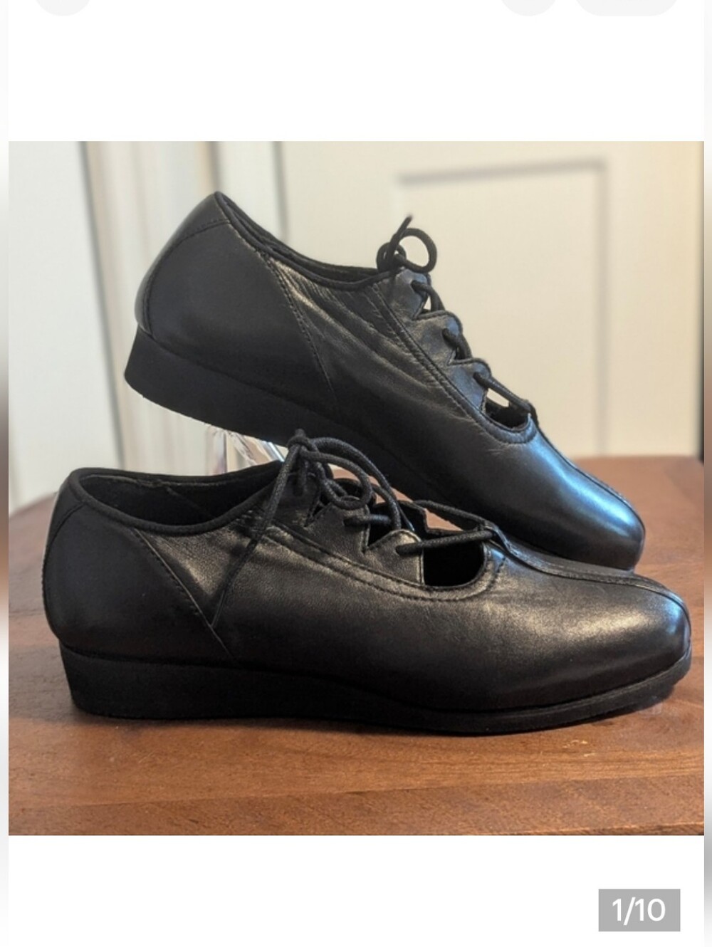 DREW Black Flats Classic Women's 7.5 NWT Support NEW Nicole Kidskin Shoes Comfy